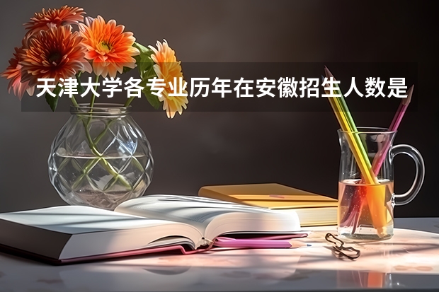 天津大学各专业历年在安徽招生人数是多少