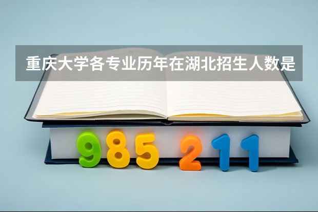 重庆大学各专业历年在湖北招生人数是多少