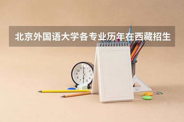 北京外国语大学各专业历年在西藏招生人数是多少