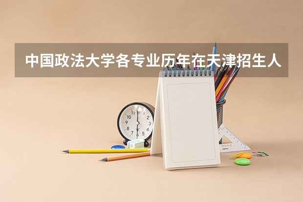 中国政法大学各专业历年在天津招生人数是多少