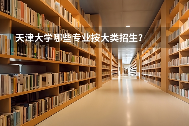 天津大学哪些专业按大类招生？
