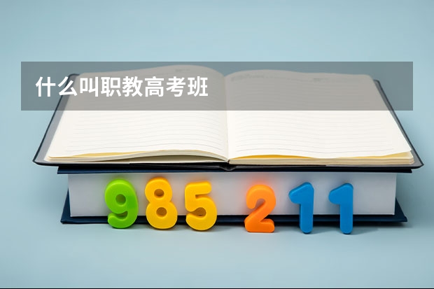 什么叫职教高考班
