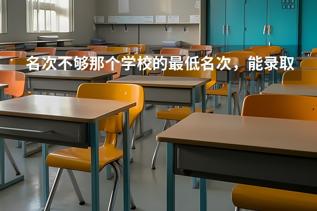 名次不够那个学校的最低名次，能录取吗