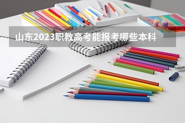 山东2023职教高考能报考哪些本科