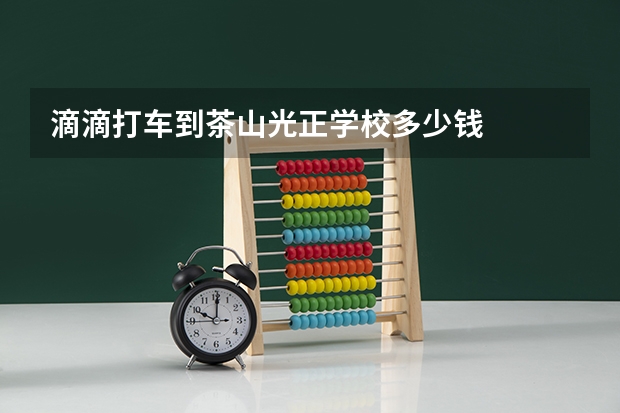 滴滴打车到茶山光正学校多少钱
