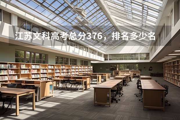 江苏文科高考总分376，排名多少名？