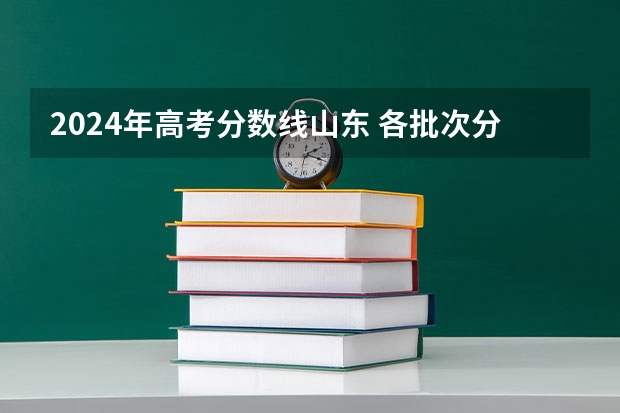 2024年高考分数线山东 各批次分别多少分
