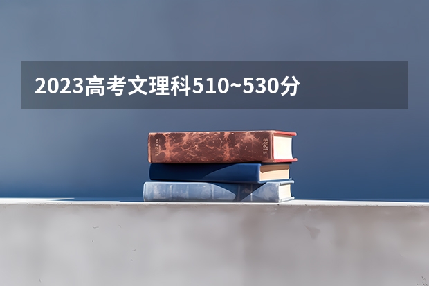 2023高考文理科510~530分能上哪些大学
