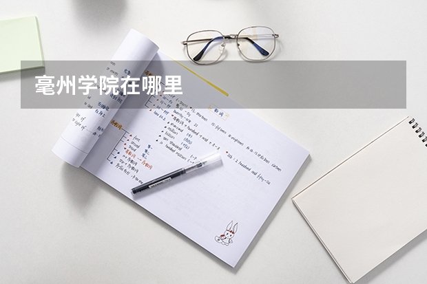 毫州学院在哪里