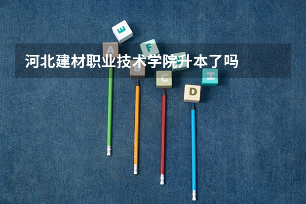 河北建材职业技术学院升本了吗
